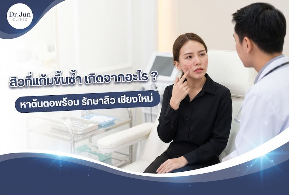 สิวที่แก้มขึ้นซ้ำ เกิดจากอะไร หาต้นตอพร้อม รักษาสิว เชียงใหม่